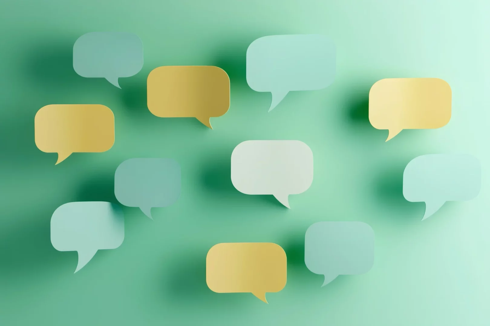 Bulles de dialogue illustrant les échanges vocaux et la communication fluide